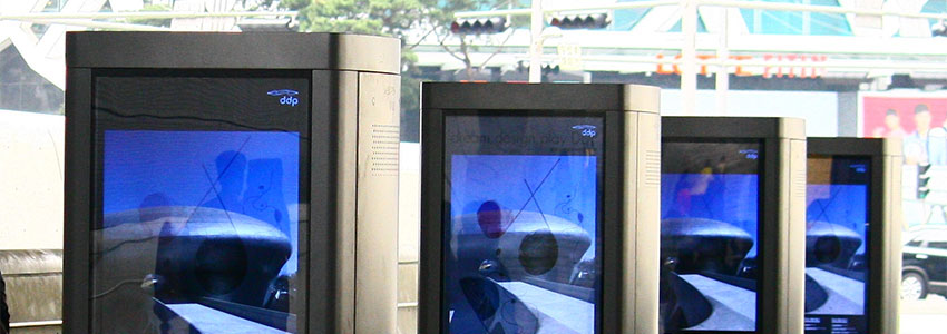 kiosks outside